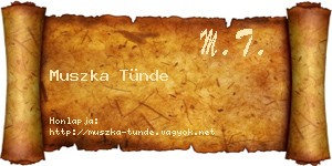 Muszka Tünde névjegykártya